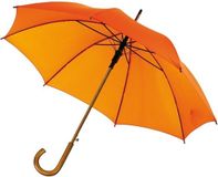 Merkloos / Sans marque Rainmaster Paraplu - houten handvat - oranje scherm - D103 cm - Koningsdag