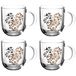 LEONARDO HOME 046448 EMOZIONE mok 400 ml meerkleurig bloemenhart set van 4, glas