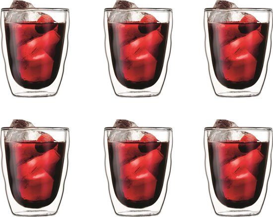 Bodum Pilatus Dubbelwandige Glazen - 350 ml - 6 Stuks
