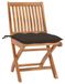 vidaXL Chaises pliantes avec coussins, set de 8 pièces, bois de teck massif