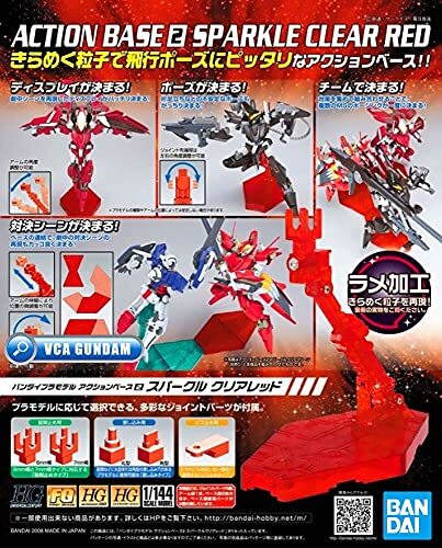 Bandai Action Base 02 Sparkle Red Gunpla Gundam Model Kit