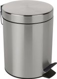 Spirella Prullenbak met Pedaal – 5L – RVS – Zilver – Rond