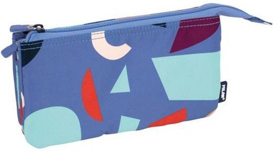 Milan School Pencil Case Animals Blue 22 x 12 x 4 cm