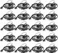 Retevis RE3120 radio headsets, 2-polige C-type hoofdtelefoon, compatibel met RT24, RT668, RT27, RT24V, RT617, RT86, RT618, Baofeng BF-88E, BF-888S, JUCJET (20 stuks)