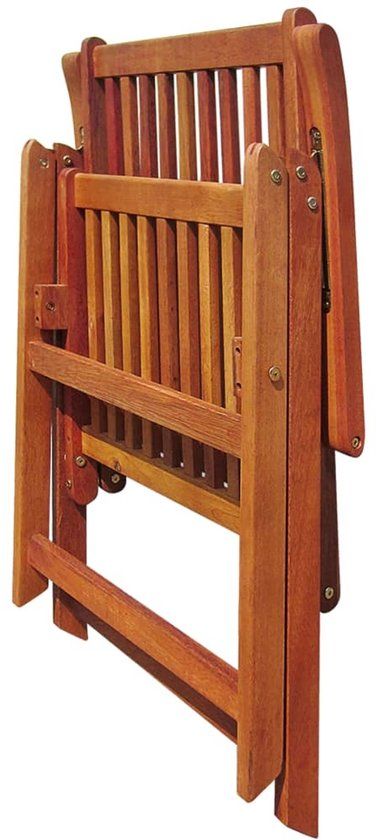 vidaXL Klapstoelen 3 stuks massief acaciahout Bruin