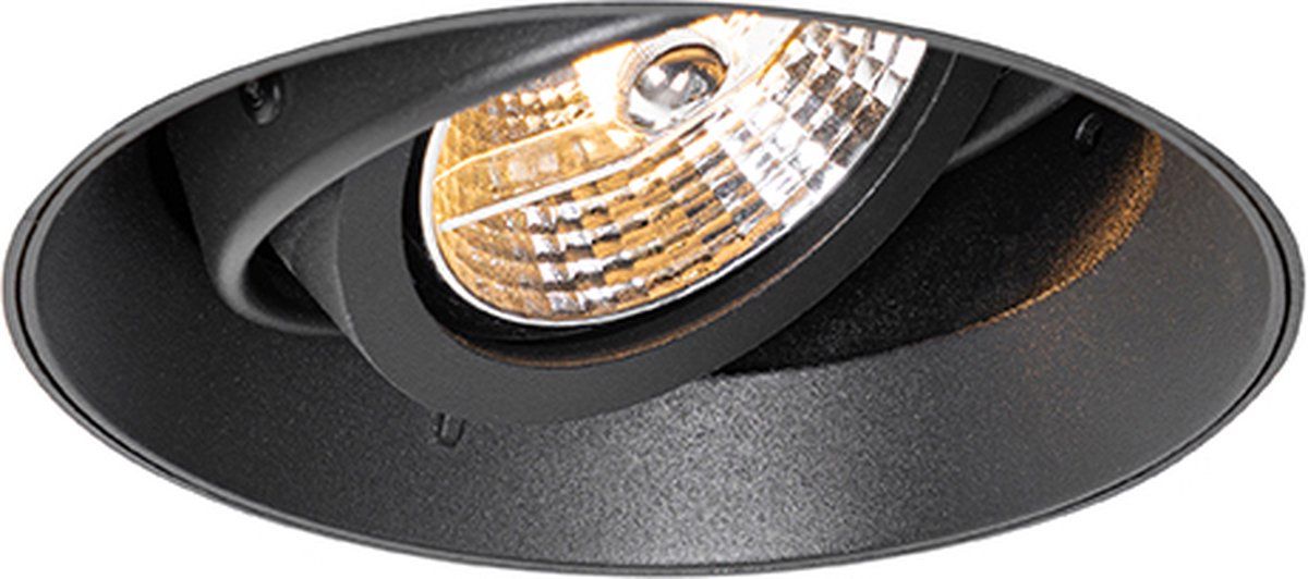 QAZQA Oneon - Inbouwspot - 1 lichts - Zwart - Aluminium - GU10