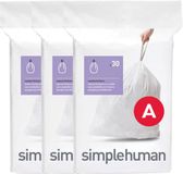 Simplehuman Code A - Afvalzakken - 4,5 liter - 90 stuks - Wit