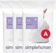 Simplehuman Code A - Afvalzakken - 4,5 liter - 90 stuks - Wit