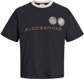 Jack & Jones T-shirt met ronde hals en korte mouwen voor heren, zwart, maat S