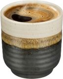 Mica Decorations Koffiemok / theemok Ethan - zwart - zonder oor - 9 x 8 cm - mokken - keramiek