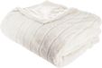 Atmosphera Plaid/deken Manoir - blanc - 180 x 230 cm - polyester - couvre-lit