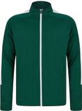 Finden + Hales IMBRETEX SAS Unisex Tracksuit-top met ritssluiting Bottle Green/White - XL