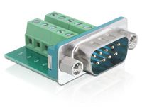 DeLOCK Sub-D 9-p M 9-p D-Sub M Groen, Zilver