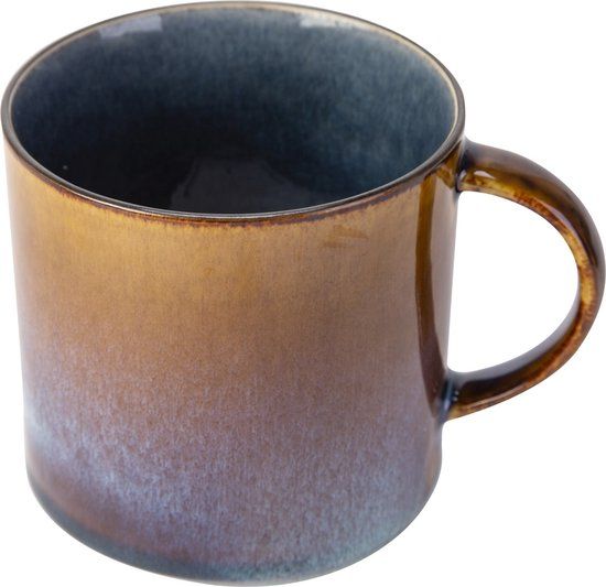 Cosy & Trendy Quintana Mok - 450 ml - Blauw - Porselein - Handbeschilderd