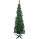 Sapin de Noël artificiel étroit 180 cm avec branches réalistes, arbre de Noël haut et fin avec base pliable, vert