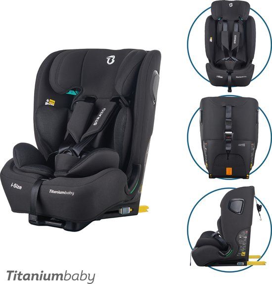 Titaniumbaby Strato I-Size Autostoel - Zwart