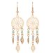 Deja Jewels Lookinggoodtoday Goudkleurige dames oorbellen ronde oorhangers met kralen en blad