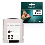 Evoke Compatible Ink for HP 82 Bk 82Bk C4844A/Ch565A C4844A Ch565A Black Designjet 500/500Ps/800/800P/815/820