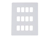 Schneider Electric GUGS12GPW Ultimate Grid Systeem schroefloze plaat met frame, 12 versnellingen, wit metaal
