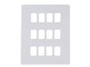 Schneider Electric GUGS12GPW Ultimate Grid Systeem schroefloze plaat met frame, 12 versnellingen, wit metaal