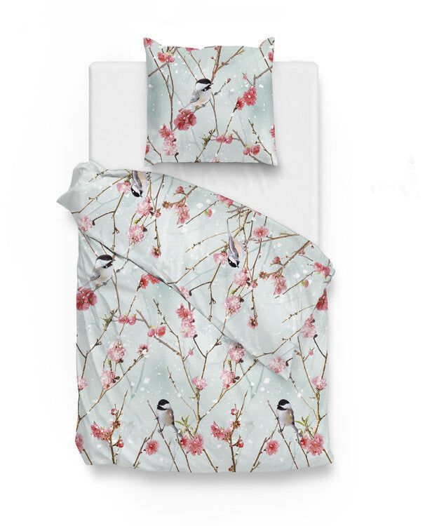Zo Home Dekbedovertrek Flanel Sender - blauw 140x200/220cm