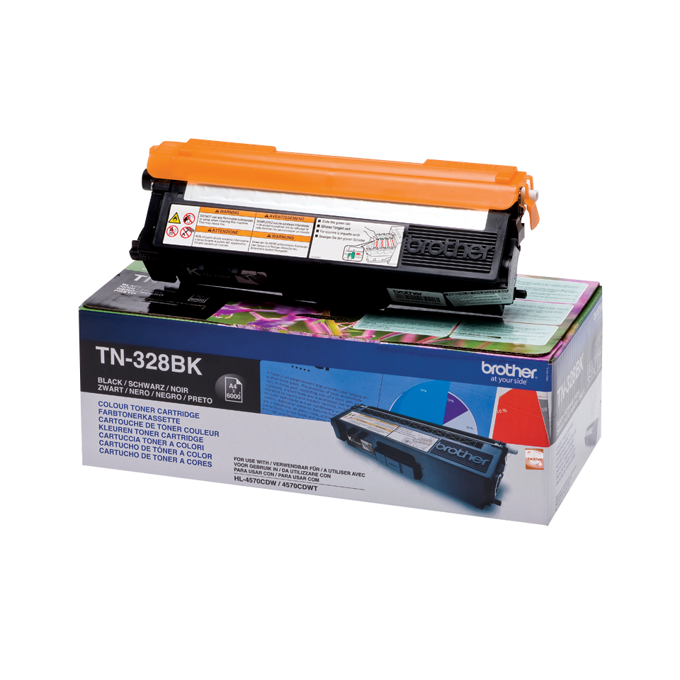 Brother TN-328BK Zwart - Toner - 6000 pagina's - Compatibel met HL-4570CDW, HL-4570CDWT