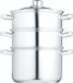 KitchenCraft 3-Laags Stoompan / Soeppan - Roestvrijstaal - 20 cm