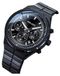 GELATU Herenuhren Factio, acier inoxydable, chronographe, noir