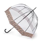 Fulton Birdcage 2 Luxe natuurlijke luipaardprint paraplu, Bruin, Medium, Vogelkooi 2 Luxe