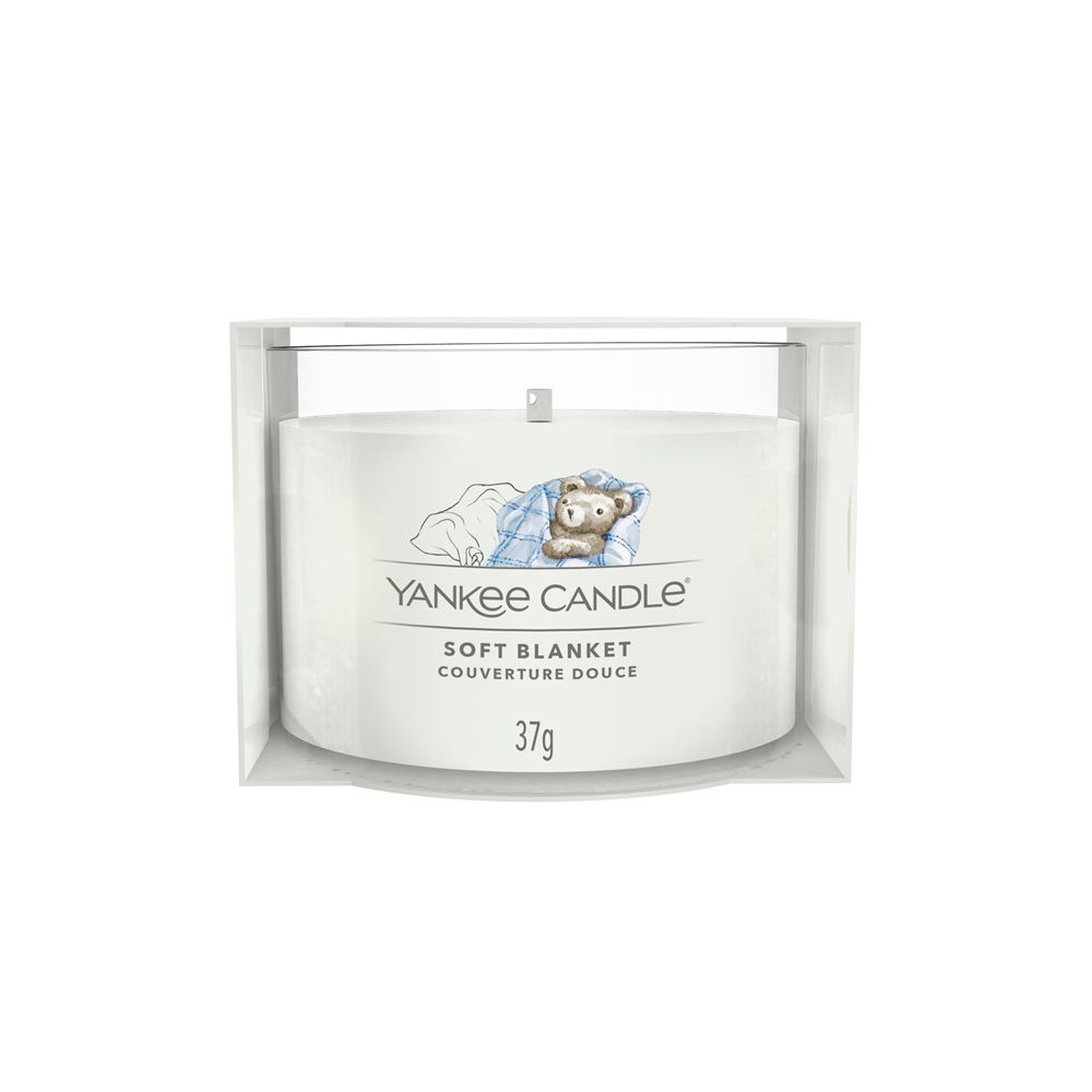 Yankee Candle Soft Blanket - Filled Votive - 1 Piece - Fresh Scent - White - Cylinder