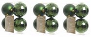 Decoris Kerstballen - 12x st - donkergroen - 10 cm - kunststof