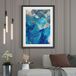 Affiche - Effet Marbré - 30x40 Cm - Bordure Noire Et Blanche
