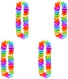 Henbrandt Hawaii guirlande - 4x - arc-en-ciel couleurs mélangées - Carnaval - Fête à thème - Pride - 100 cm