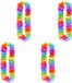 Henbrandt Hawaii guirlande - 4x - arc-en-ciel couleurs mélangées - Carnaval - Fête à thème - Pride - 100 cm
