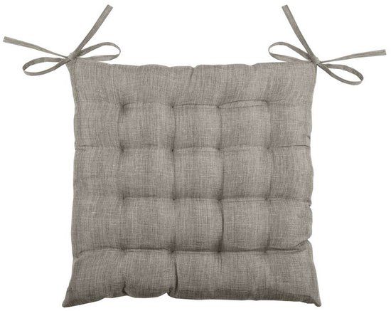 Stof Textile stoelkussen BEA - beige - 40 x 40 x 4 cm