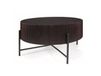 Table basse design ronde avec pieds en acier noir 80cm