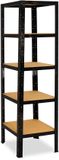 Shelfplaza BLACK metalen stellingkast - 200x60x60 cm - zwart - 5 planken