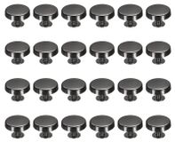 24 rivets à tête plate 15 mm set de rivets à vis noir