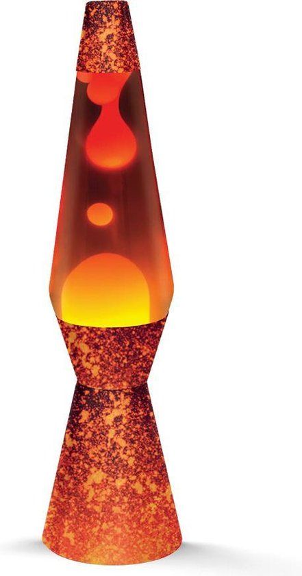 i-Total Lavalamp - 40cm - Orange Lava - Glass/Aluminum