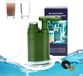 Merkloos Waterfilter, outdoor, mini-draagbaar waterfilter, camping met fluitje, kompas, zakmes, vuursteen, 2000 liter, waterreiniger met 99,99% kiemvrij, voor outdoor, camping, noodgevallen en blackout