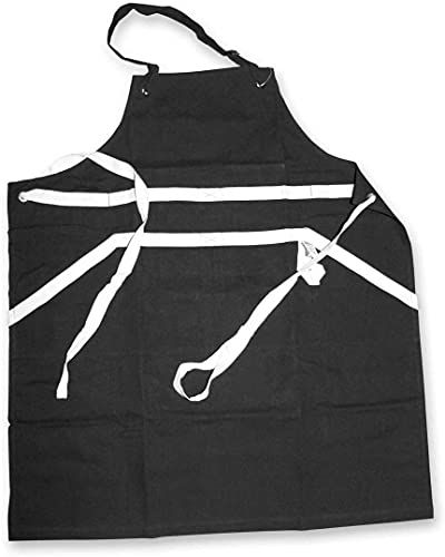 Le Creuset Koksschort van 4 lagen textiel, gebiesd, vlekbestendig, zwart