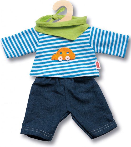Heless Poppenkleding Jeans Met Gestreept Shirt 28-35 Cm