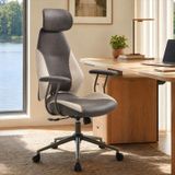 Fauteuil de bureau avec dossier haut, revêtement en suède, réglable
