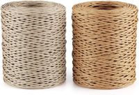 OEM Shenzhen Haorui Industrial Technology Co., Ltd. Papierkoord voor bloemstukken - 2 x 100 m - Natuurlijke kleuren - Rustiek