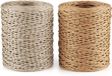 OEM Shenzhen Haorui Industrial Technology Co., Ltd. Papierkoord voor bloemstukken - 2 x 100 m - Natuurlijke kleuren - Rustiek