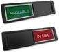 CombiCraft Schuifbordje met "Available-In Use" - Zwart - 178 x 50 mm - Set van 5