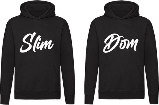 Slim & Dom Hoodie - Zwart - Unisex - Katoen - One size