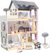 IKONKA MDF maison de poupée en bois + meubles 78cm noir LED