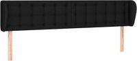 vidaXL Hoofdbord - Stof - Zwart - 163x23x78/88 cm