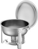 VEVOR Chafing Dish Set Voedselwarmer Roestvrij Staal 4.7L 2 Stuks Rond Zilver